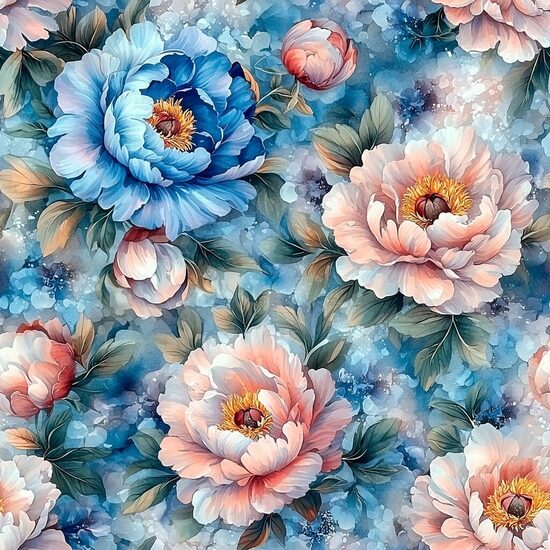 Skaistās peonijas   - kokvilnas cilpiņtrikotāža, priekšpasūtījums 